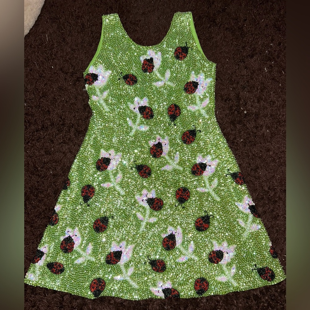 Little Attitudes size 12 sequins lady bugs